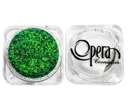 Opera Color Shifting Chameleon Glitter – (green to gold blue) Effect