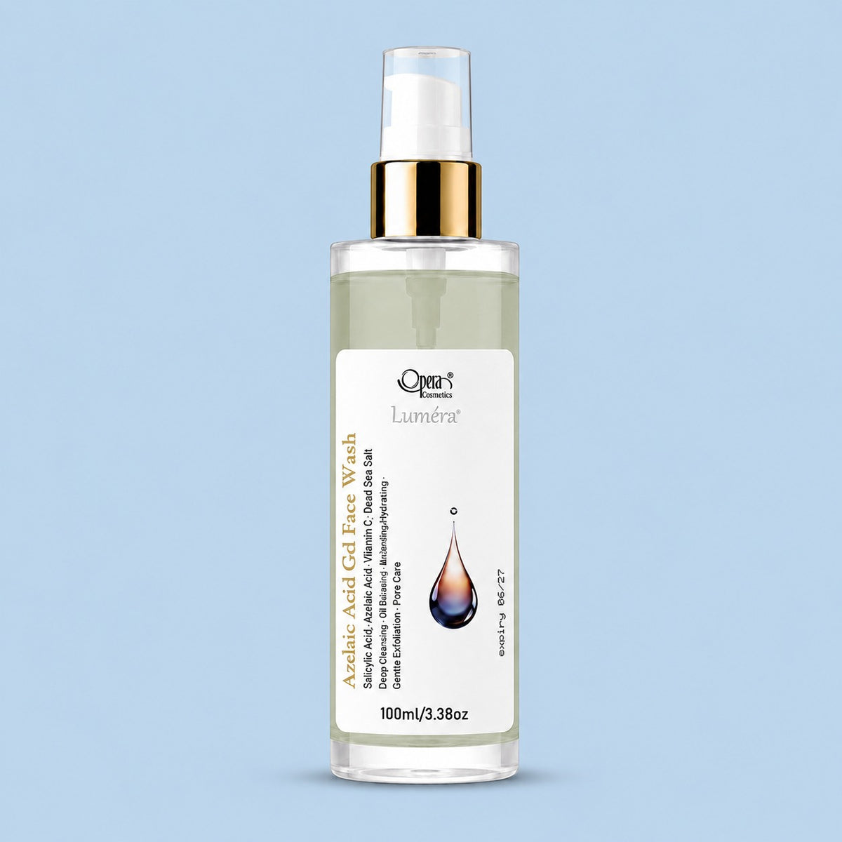 Opera Luméra Azelaic + Salicylic Face Wash | Deep Clarifying Cleanser for Acne & Glow