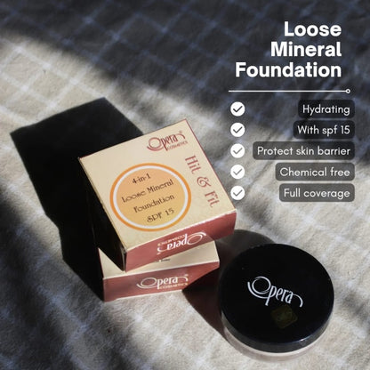 Opera Hit & Fit 4-in-1 Loose Mineral Foundation SPF 15 (Tea pink)