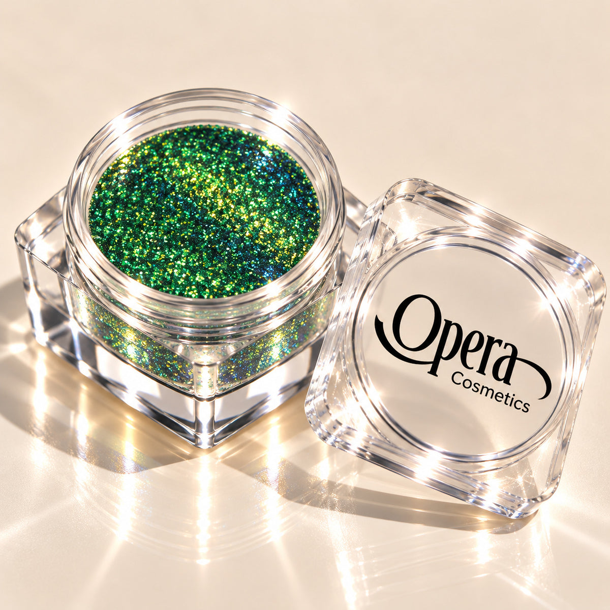Opera Color Shifting Chameleon Glitter – (green to gold blue) Effect