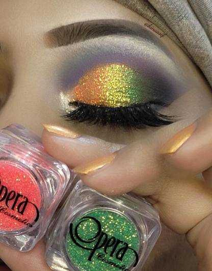Opera Color Shifting Chameleon Glitter – (Gold to red green) Effect
