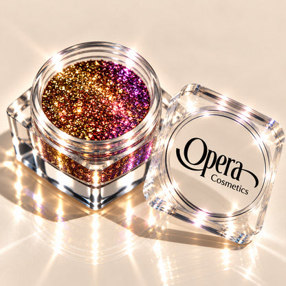Opera Color Shifting Chameleon Glitter – ( Gold to red purple ) Effect