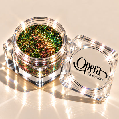 Opera Color Shifting Chameleon Glitter – (Gold to red green) Effect