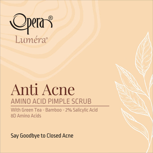 Opera Luméra Green Tea + 2% Salicylic Acid Face Scrub | Deep Clarifying Acne Cleanser