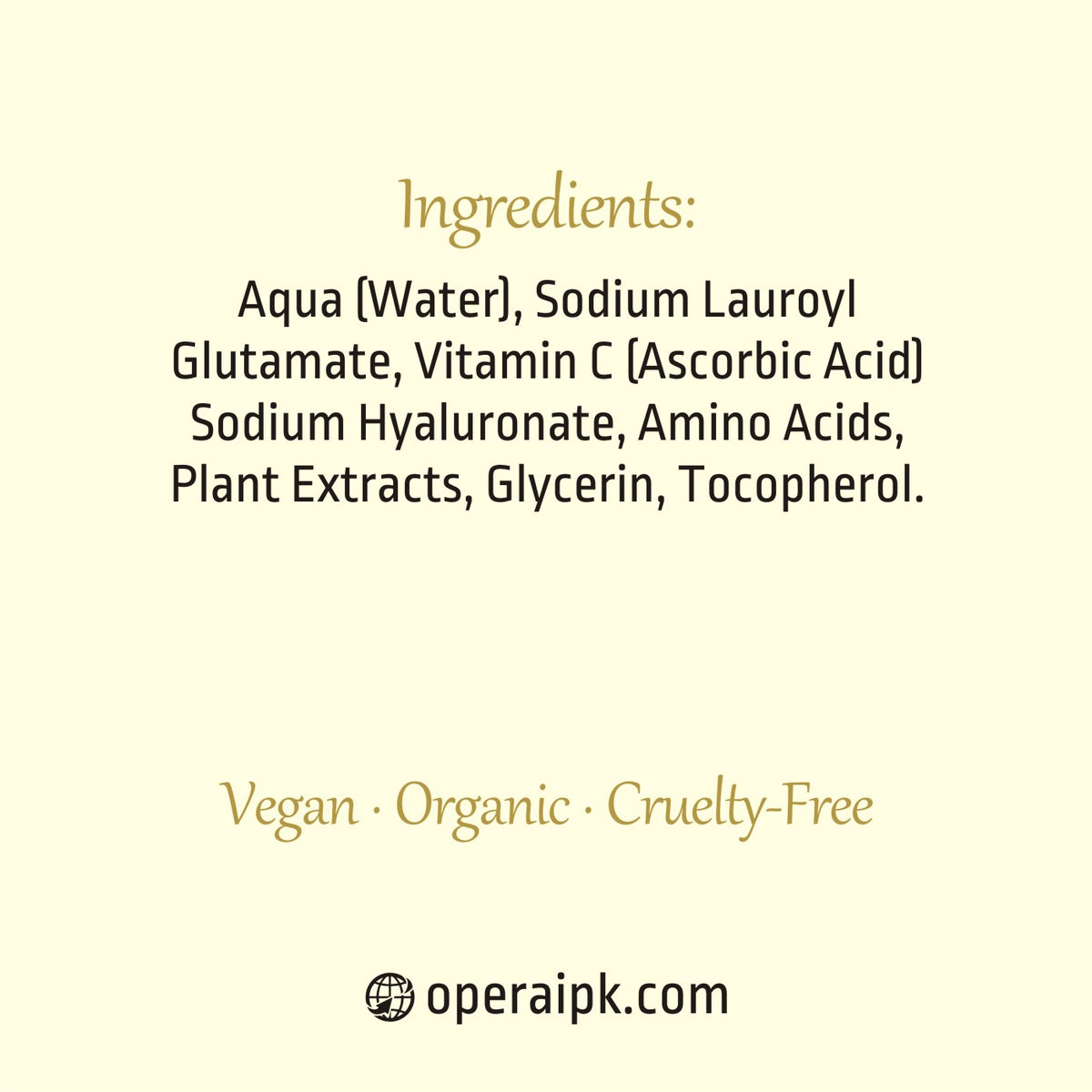 Opera Luméra Treatment – Hyaluronic & Vitamin C Brightening Cleanser