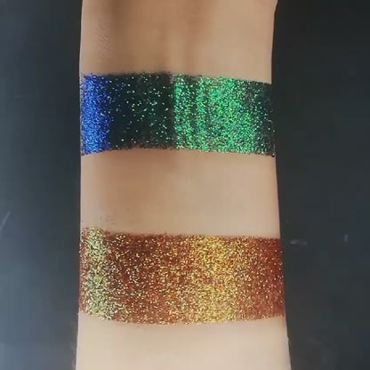 Opera Color Shifting Chameleon Glitter – ( Gold to red purple ) Effect