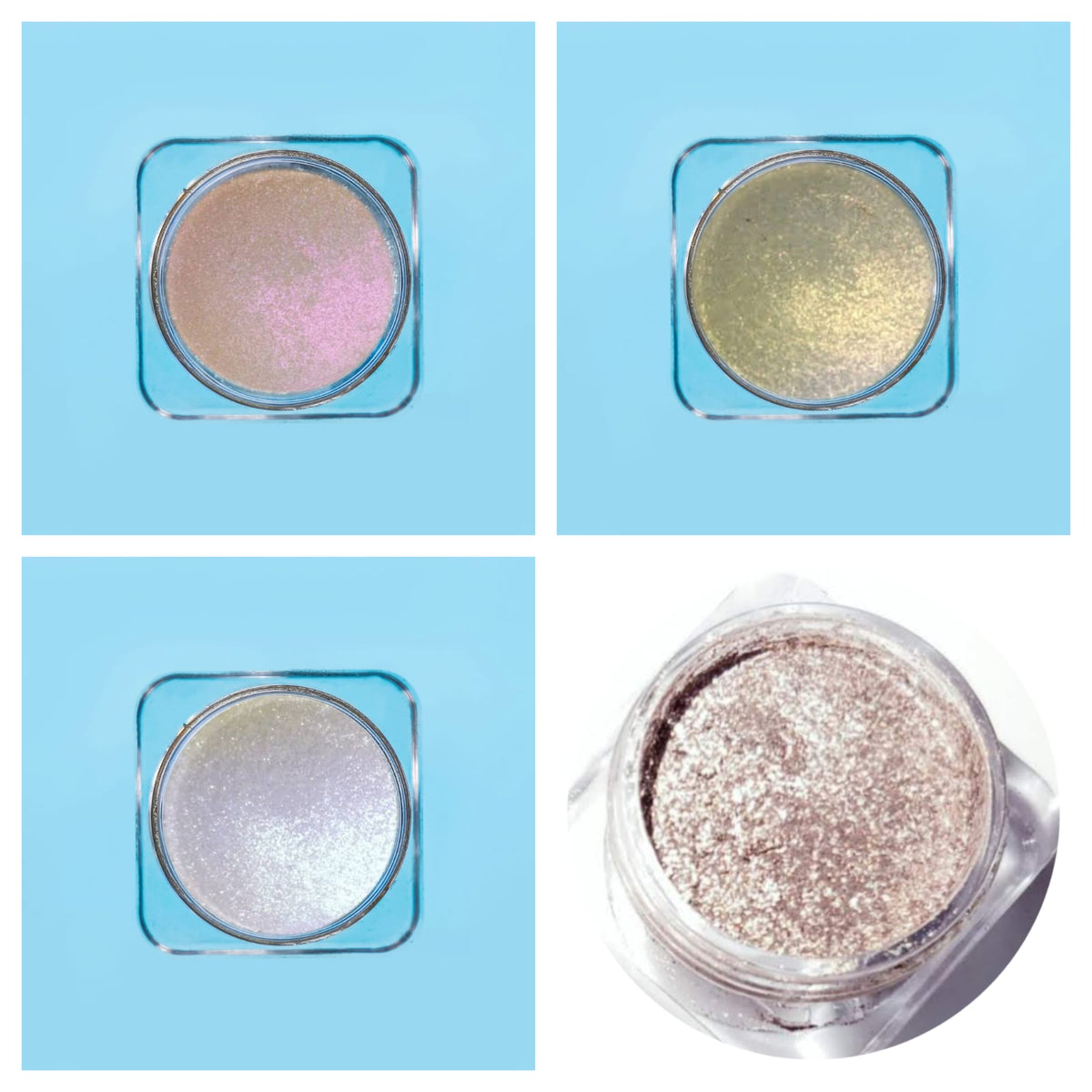 Opera Star Dust Glow Chrome Highlighter (4pcs) – Bundle #2.1