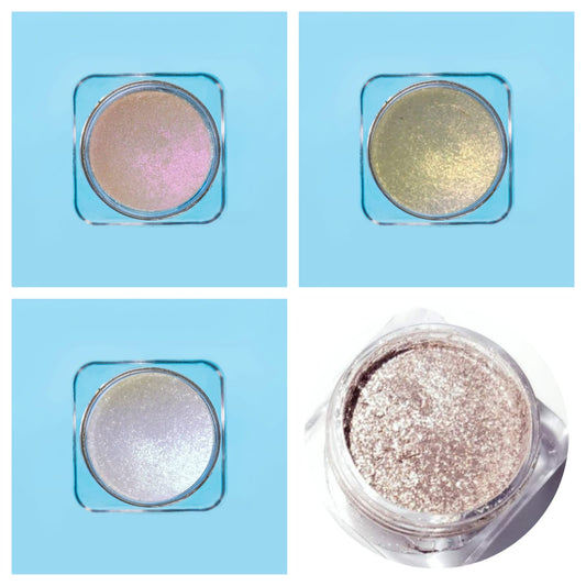 Opera Star Dust Glow Chrome Highlighter (4pcs) – Bundle #2.1